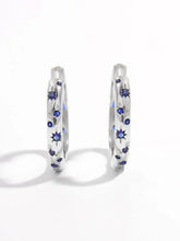925 Sterling Silver Inlaid Zircon Huggie Earrings Earrings