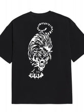 Men's Plus Size Tiger Round Neck Short Sleeve T-Shirt Mens Tops
