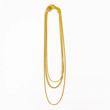 18K Gold-Plated Titanium Steel Three-Layered Necklace Necklaces