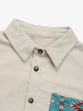 Perfee Pocketed Geometric Collared Neck Shacket Woman Outerwear