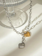 Stainless Steel Heart Chain Necklace Fashion Jewelry