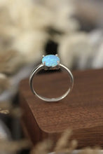 925 Sterling Silver Opal Solitaire Ring Rings