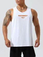 Men's Plus Size Round Neck Tank White Mens Tops