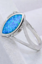 925 Sterling Silver Split Shank Opal Ring Rings