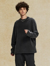 Men's Round Neck Long Sleeve T-Shirt Black Mens Tops