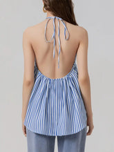 Striped Halter Neck Cami Tanks & Camis