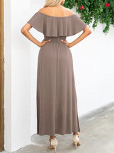 Off-Shoulder Slit Maxi Dress Woman Maxi Dress