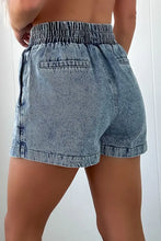 Drawstring High Waist Pocketed Denim Shorts Denim Shorts