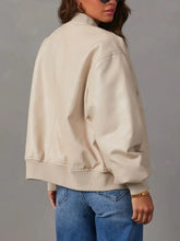 Zip Up Long Sleeve Jacket Woman Outerwear