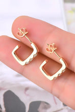 Moissanite 925 Sterling Silver Geometrical Huggie Earrings Earrings