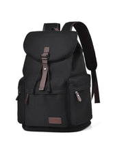 Multi Pockets Adjustable Strap Canvas Backpack Bag Black One Size Backpacks