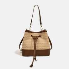 Straw Braided Shoulder Bag Chocolate One Size Shoulder Bags