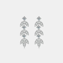 925 Sterling Silver Moissanite Leaf Earrings Earrings