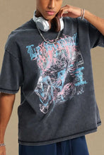 Men's Graphic Round Neck Half Sleeve T-Shirt Mens Tops