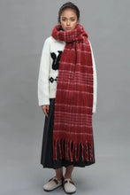 Fringe Plaid Thermal Scarf Scarves