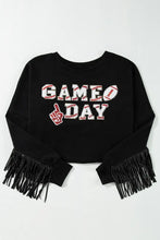 GAME DAY Fringe Long Sleeve Sweatshirt Woman Sweatshirts