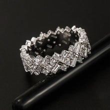 Inlaid Zircon 925 Sterling Silver Ring Silver Rings