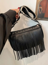 PU Leather Fringe Studded Crossbody Bag Shoulder Bags