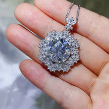 10 Carat Moissanite 925 Sterling Silver Necklace Fine Jewelry