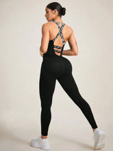 Crisscross Back Sleeveless Active Jumpsuit Woman Activewear