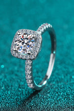 2 Carat Moissanite Square Halo Ring Rings
