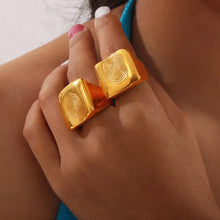Titanium Steel Fingerprint Signet Ring Gold Rings