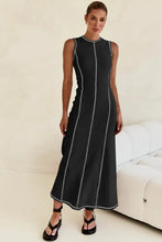 Contrast Stitching Maxi Tank Dress Woman Maxi Dress