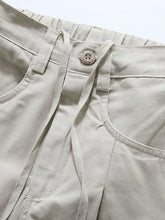 Men's Wide Leg Drawstring Cargo Curved Pants Woman Sweatpants