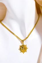 Sun Pendant Copper Necklace Gold One Size Necklaces