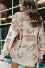 Leopard V Neck Button Down Cardigan Woman Outerwear