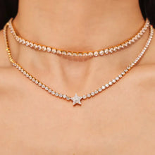 Titanium Steel Zircon Star Necklace Necklaces