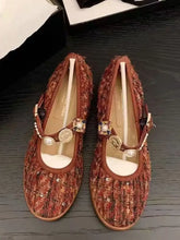 Round Toe Flats Loafers Terracotta Woman Loafers
