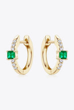 Lab-Grown Emerald Earrings Gold One Size Earrings