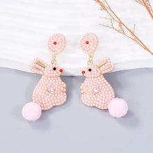 Synthetic Pearl Alloy Rabbit Dangle Earrings Earrings