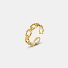 Titanium Steel Gold-Plated Adjustable Ring Rings