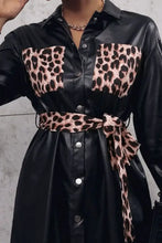 Ivy Lane Tied Leopard Snap Down Trench Coat Woman Outerwear