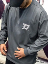 Men's Round Neck Long Sleeve T-Shirt Dark Gray Mens Tops