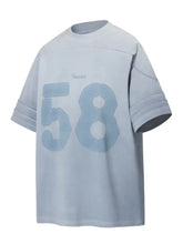 Men's Oversized Number 58 Graphic T-Shirt Mens Tops