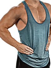 Men's Plus Size Round Neck Racerback Tank Light Blue Mens Tops