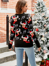 Reindeer Round Neck Sweater Sweater Pullovers