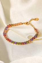 18K Gold Plated Multicolored Zircon Bracelet Necklaces