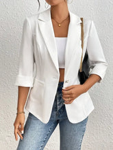 Classic Lapel Collar One Button Blazer Woman Outerwear