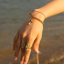 Stainless Steel Imitation Gemstone Cross Shape Pendant Bracelet Bracelets