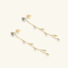 1.38 Carat Moissanite 925 Sterling Silver Leaf Earrings Earrings