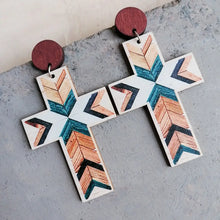 Cross Drop Earrings Style B One Size Earrings
