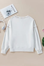 Sequin Football Round Neck Long Sleeve Sweatshirt Woman Sweatshirts