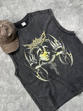 Men's Graphic Round Neck Tank Black Mens Tops