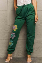 Simply Love Simply Love Full Size Drawstring Flower Graphic Long Sweatpants Woman Sweatpants
