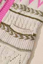 Contrast Tied Open Front Cardigan Woman Outerwear