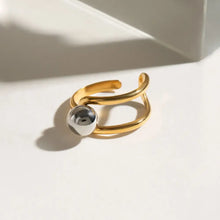 Stainless Steel Two-Tone Ring Fashion Jewelry